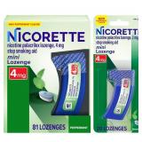 Nicorette Mini Lozenges, 4 mg - Peppermint (81+20)