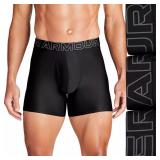 Men's Under Armour 3-pack Boxer Briefs, L, Black