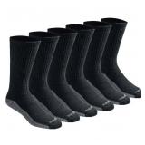 Dickies Men's Dri-tech Crew Socks 6-12 Black (6...