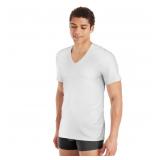 Hanes Men's Sweat Block V-Neck Tee, White,...