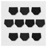 Hanes Women's 10pk Cotton Classic Briefs - Black 9