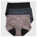 Hanes Women's 3pk Period Leak Protection Briefs S6