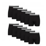 Hanes Mens Cotton Boxer Brief Underwear 12-Pack L