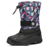 koppu Kids' Waterproof Snow Boots Pink/Muti- Y9