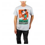 Disney Mens Mickey Mouse Haunted House Graphic Tee