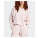 adidas Women's V-Neck Sweatshirt - Pink, Size M