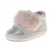 Josmo Infant Girls Faux Fur Baby Shoes Pom Poms