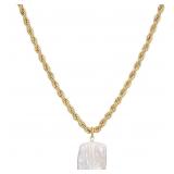 Women's Pearl Pendant Necklace *Damaged Box*