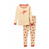 Leveret - Kangaroo Pajama Set Tan & Orange Size 2Y