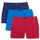 Nautica Men's Cotton Woven 3 Pack Boxers XL