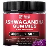 Sound Health Ashwagandha Gummies, Mixed Berry,...