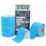 Titan Athletics - 3 Rolls Kinesiology Tape - Blue