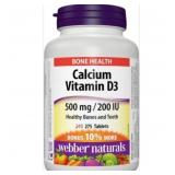 20-1C5 Webber Naturals Calcium 500mg w/D3 - 275...