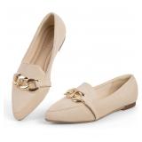 23-12A1 MUSSHOE Women's Loafers Gold Chain...