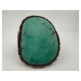 Large Turquoise & Sterling Silver Cuff