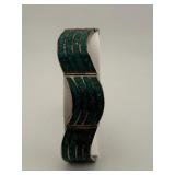 Mexican Sterling Silver & Turquoise Cuff