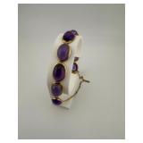 14KT Yellow Gold Lavender Jade Bracelet