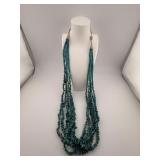 Ten-Strand Turquoise Bead Necklace