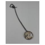 Cut-Out Walking Liberty Half Dollar Necklace