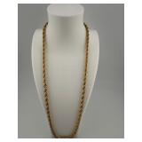 14K Yellow Gold Rope Chain Necklace