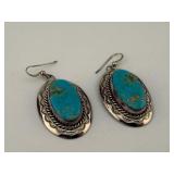 Vintage Navajo Sterling & Turquoise Earrings
