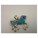 Calvin Begay Navajo Horse Pendant