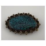 Large Turquoise Spiderweb Matrix Buckle