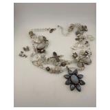 Multi-Strand Moonstone & Crystal Jewelry Set