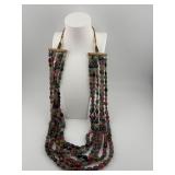 Six-Strand Tourmaline Bead Necklace