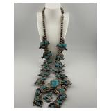 Navajo Sterling & Turquoise Squash Blossom