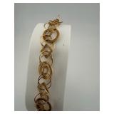 14k YG Multi-Shape Link Bracelet