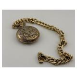 Marcel Hunter-Scene Pocket Watch & Chain