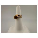 YG Citrine & Diamond Ring Set