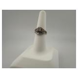 14kt WG Diamond Eng & Wed Ring Set