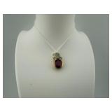 18K Yellow Gold Ruby & Diamond Pendant $22k