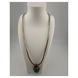 Turquoise Teardrop Pendant on Block Chain