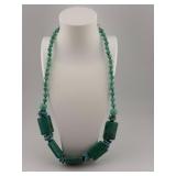 Large Turquoise Chunk & Bead Necklace