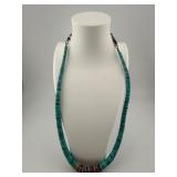 Coral & Turquoise Beaded Necklace Pair