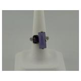 14KT Lavender Jade & Amethyst Ring