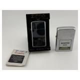(2) Zippo Lighters incl. Slim & Advertising