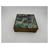 Vintage Brass & Abalone Inlay Trinket Box