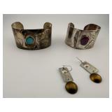 Pattison Sterling Cuff Bracelets & Earrings