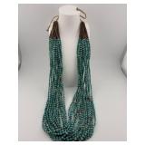 Navajo Sterling & Turquoise Nugget Necklace