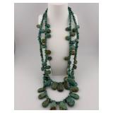 Large Turquoise Teardrop Pendant Necklace