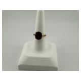 6.77ct Ruby Gold Flash Sterling Silver Ring