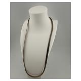 Sterling Silver Flat Herringbone Necklace