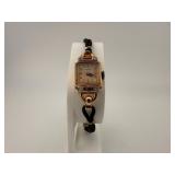 14KT Rose Gold Longines Ruby & Diamond Watch