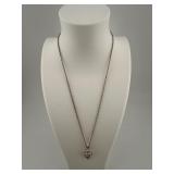 14K WG Nugget Pendant with Diamonds