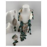 Navajo Turquoise & Mother of Pearl Set