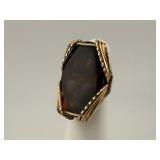 14K Yellow Gold Fire Agate Ring